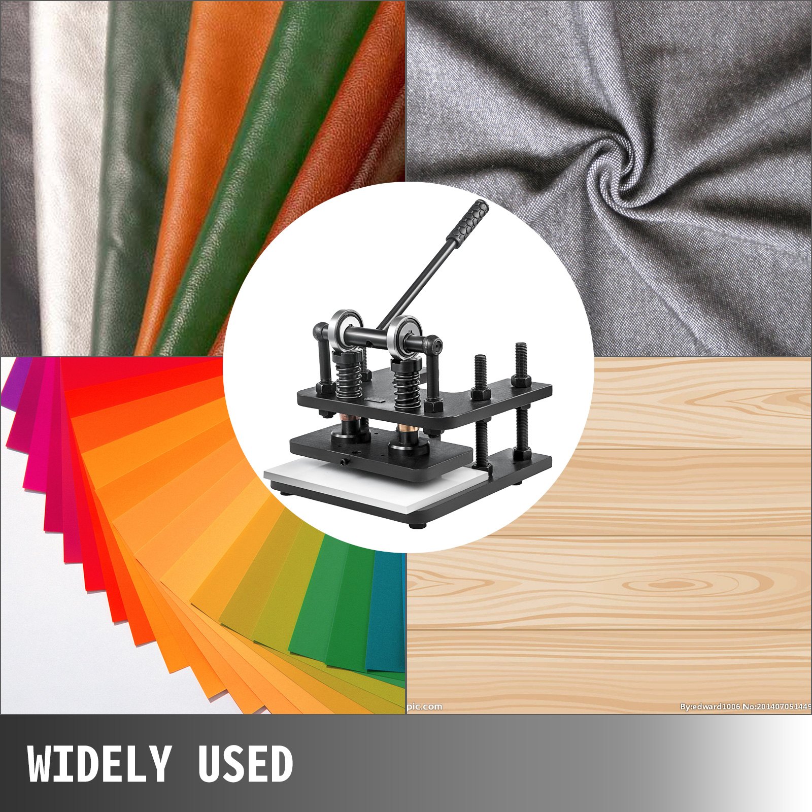 VEVOR Leather Cutting Machine 280x140mm Manual Die Cutter Max 12 mm Leather Embossing Machine Hand Press Mold Leather Die Cut Leather Craft Cutting Machine for Various of Materials