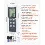 VEVOR pH Meter, 0-14 pH Range, IP68 Waterproof Probe, 3-Point Auto Calibration, Portable Tester Kit with Calibration Powder Packets, Temperature Probe, Carrying Case, for Drinking Water, Hydroponics