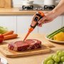VEVOR Food pH Meter, 0-14 pH Range, IP68 Waterproof Probe, Pocket Tester Kit with Automatic Temperature Compensation, Calibration Powder Packets, Easy to Read, for Food Fermentation, Dough, Meat