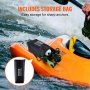 VEVOR Kayak Anchor Kit, 3.5 lb Paddle Board Anchor Kit with 26.2 ft/8 m Rope and Buoy, Folding Small Boat Anchor with Storage Bag and Snap Hook, Kayak Accessories for Kayaks, Small Boats, Canoes