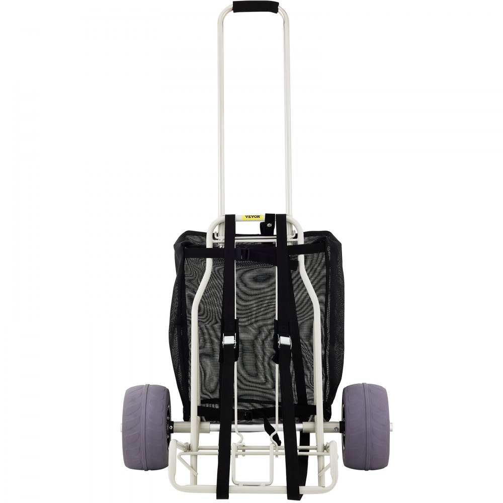 VEVOR Beach Cart Beach Wagon for Sand PVC 14" x 14.7" Deck w/ 10" Balloon Wheels