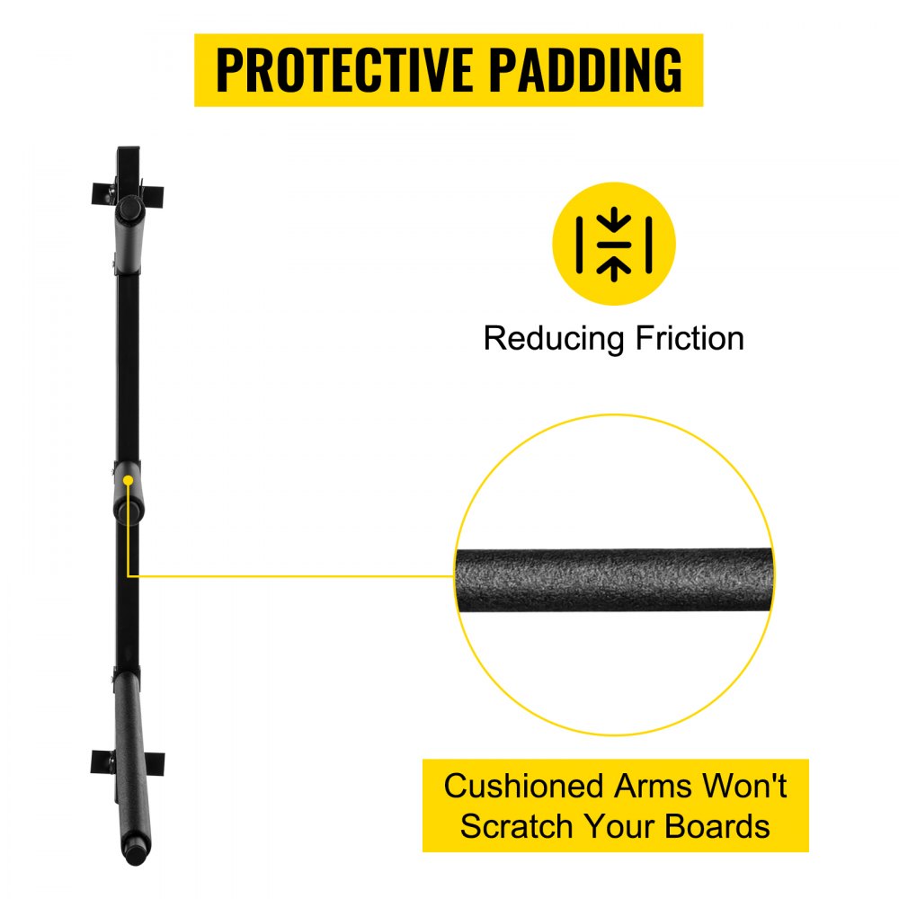 VEVOR Kayak Storage Kayak Wall Rack, Heavy-Duty Kayak Hooks, 300 LBS Load-Bearing Capacity Kayak Hanger for Indoor Use, 100 LBS Per Layer Paddle Board Rack, 3 Layers Kayak Storage Rack for 3 Canoes