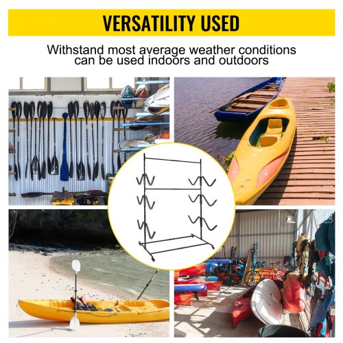 thumbnail image 2 of Kayak Storage Rack, Heavy Duty Freestanding Storage For Two Kayak Sup Canoe And Paddleboard For Indoor Outdoor Garage Shed Or Dock Adjustable Levels 2 of 12