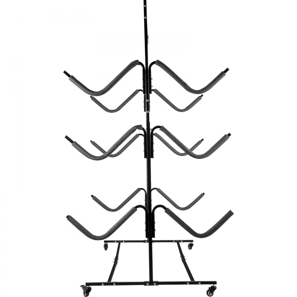 VEVOR Kayak Storage Outdoor Kayak Storage Freestanding 6 Paddle Board Capacity