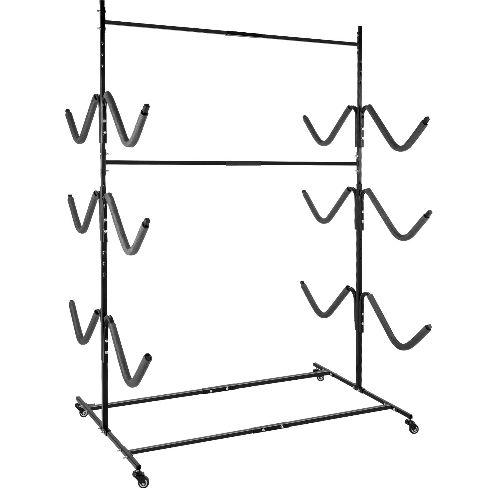 VEVOR Kayak Storage Outdoor Kayak Storage Freestanding 6 Paddle Board Capacity