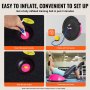 VEVOR 23" Half Exercise Ball Trainer Yoga Balance Stability Band Resistance Ball