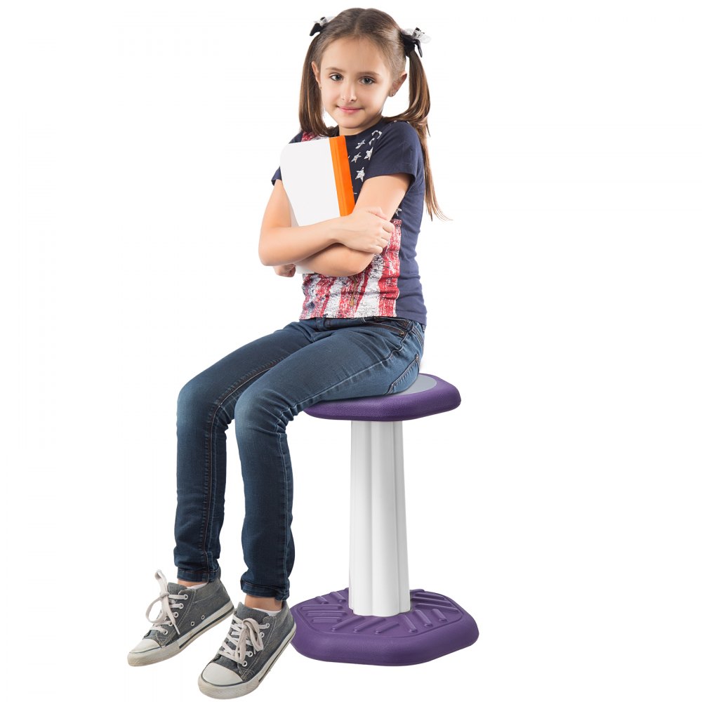 VEVOR Kids Wobble Chair Active Chair med svampepude til alderen 7-14 Lilla