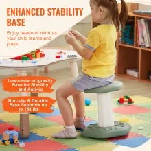 VEVOR Kids Wobble Chair Active Chair with Sponge Cushion, Wobble Stool Improves Focus, Posture and Calm Children, Ideal for Schools and Preschools, Age 3-7, Green