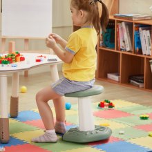 VEVOR Kids Wobble Chair Active Chair with Sponge Cushion, Wobble Stool Improves Focus, Posture and Calm Children, Ideal for Schools and Preschools, Age 3-7, Green