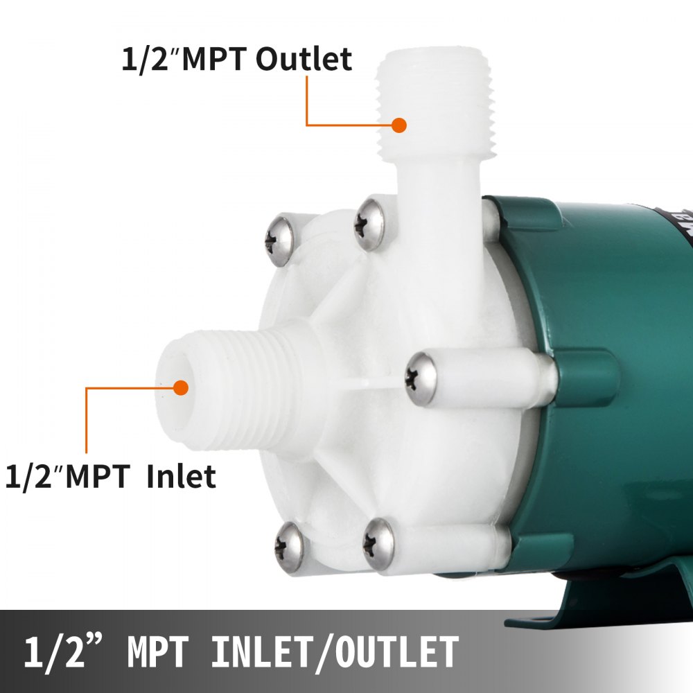 Magnetic Brewing Beer Pump With Food Grade High Temp Plastic Head 3/4 Inch MPT
