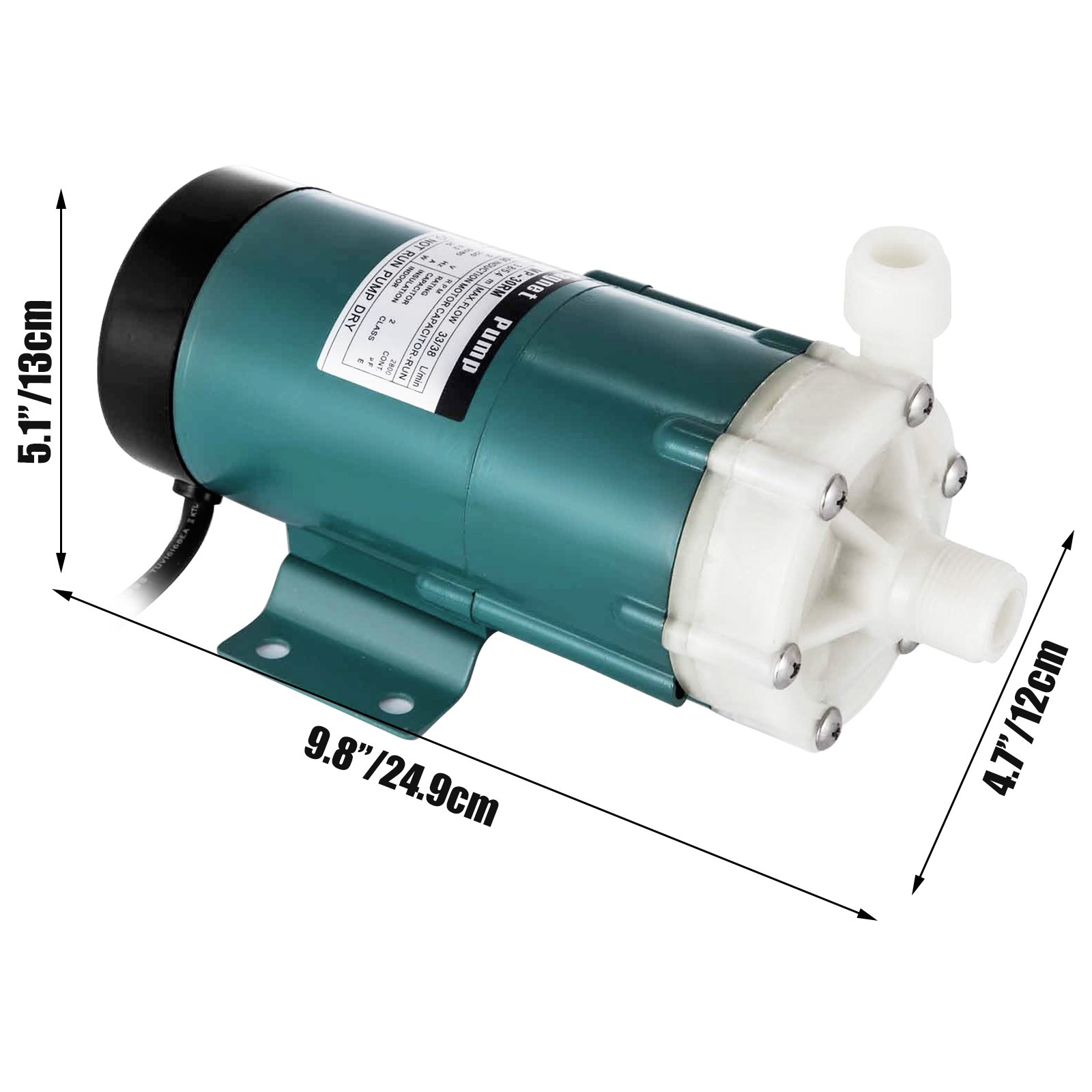 Magnetic Brewing Beer Pump With Food Grade High Temp Plastic Head 3/4 Inch MPT