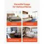 VEVOR Queen Size Bunkie Board, 1.5 in Bed Board Slats with 200D Oxford Cloth, Wooden Mattress Support for Queen Size Bed, Easy Assembly Support under Mattress, 4 Piece, Gray