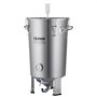 VEVOR 8 gallon beer brew kettle, stainless steel, thermomeeter, spigot, and sturdy handles.