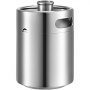 VEVOR Beer Mini Keg 169 Oz, Mini Keg Growler w/Tap Faucet, Pressurized Growler 304 Stainless Steel Pressurized Beer Growler with Co2 Pressure Regulator, Beer Dispenser Portable Carbonated Growler