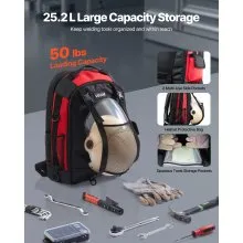 VEVOR 25.2L Welding Backpack 1680D Polyester Welder Backpack for Tool and Helmet