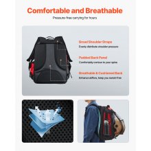 VEVOR 25.2L Welding Backpack 1680D Polyester Welder Backpack for Tool and Helmet