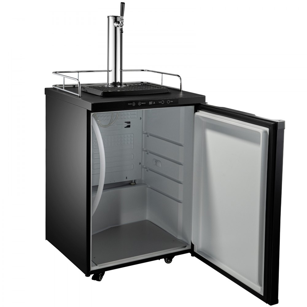 VEVOR Kegerators Beer Dispenser, Full Size Beer Kegerator Refrigerator, Single Tap Direct Draw Beer Dispenser w/LED Display, 23-83℉ Adjustable Dual Kegerator w/Complete Accessories, Stainless Steel