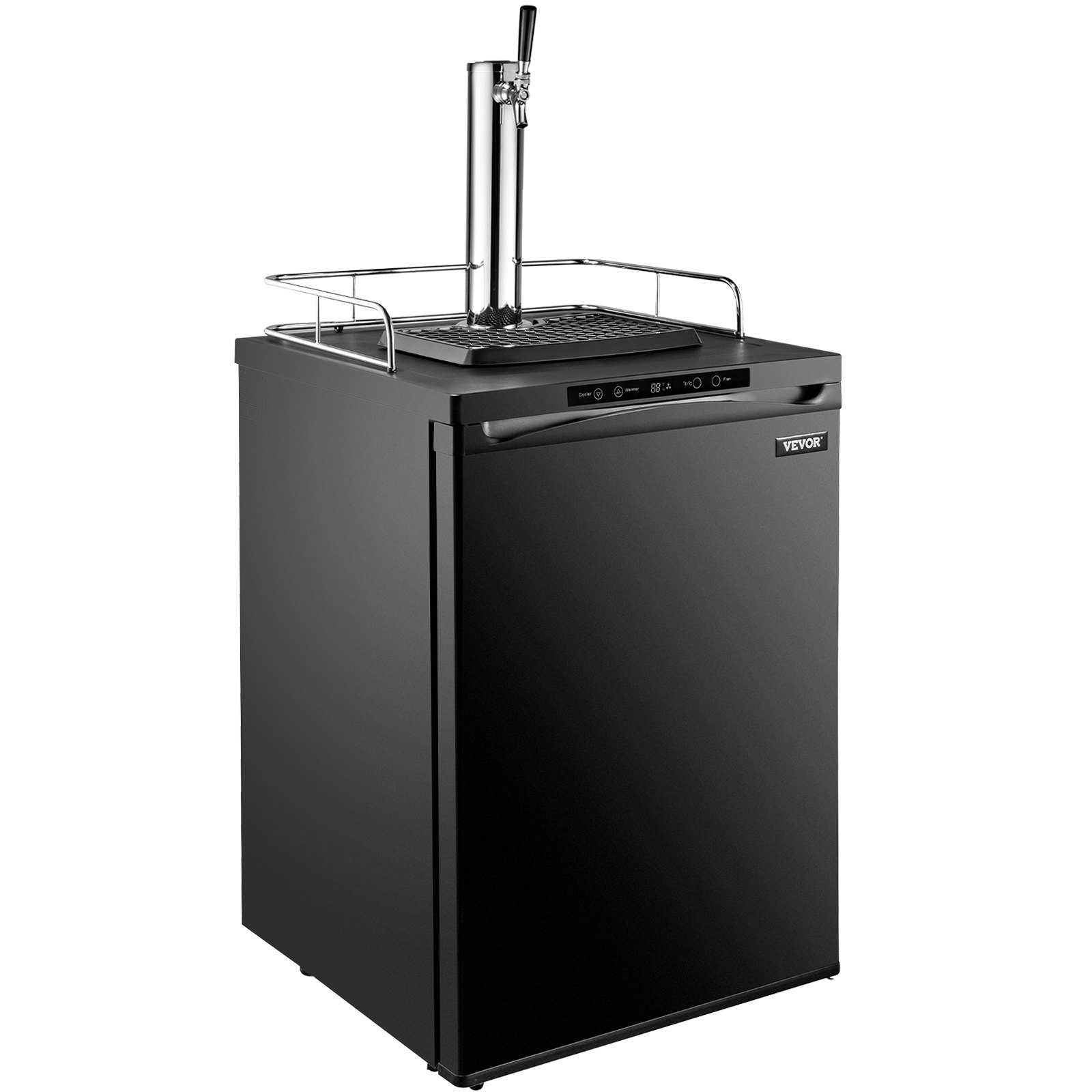 VEVOR Kegerators Beer Dispenser, Full Size Beer Kegerator Refrigerator, Single Tap Direct Draw Beer Dispenser w/LED Display, 23-83℉ Adjustable Dual Kegerator w/Complete Accessories, Black