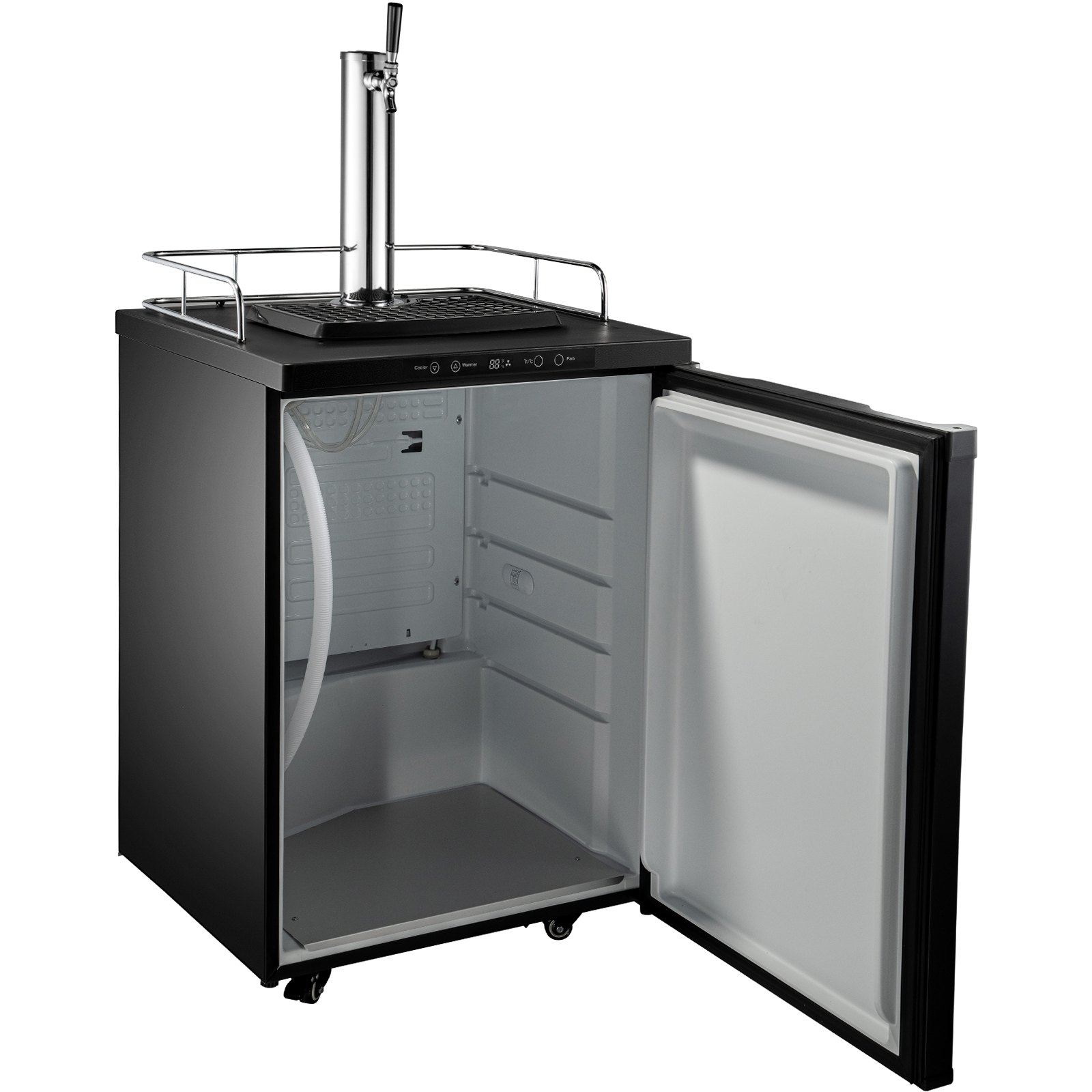 VEVOR Kegerators Beer Dispenser, Full Size Beer Kegerator Refrigerator, Single Tap Direct Draw Beer Dispenser w/LED Display, 23-83℉ Adjustable Dual Kegerator w/Complete Accessories, Black