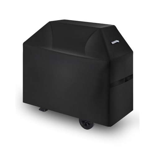 VEVOR Grill Cover, 58 inch BBQ Covers for Outdoor Grills, Waterproof, Fade Resistant, Weather Resistant Heavy Duty 600D Polyester, Easy On/Off, with Hook-and-Loop Straps, Black