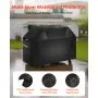 VEVOR Grill Cover, 48 inch BBQ Covers for Outdoor Grills, Waterproof, Fade Resistant, Weather Resistant Heavy Duty 600D Polyester, Easy On/Off, with Hook-and-Loop Straps, Black