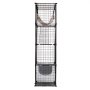 VEVOR Large 4-tier Cat Cage, 41 x 14 x 55", Detachable Metal Wire Cat Enclosure, with Litter Box Hammock Ramp ladders, Indoor & Outdoor Crate Exercise Place Ideal for Kitty, Small Animals, Black