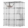 VEVOR Large 4-tier Cat Cage, 41 x 28 x 55", Detachable Metal Wire Cat Enclosure, with 4 Front Doors Hammock Ramp ladders, Indoor & Outdoor Crate Exercise Place Ideal for Kitty, Small Animals, Black