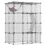 VEVOR Large 4-tier Cat Cage, 41 x 28 x 55", Detachable Metal Wire Cat Enclosure, with 4 Front Doors Hammock Ramp ladders, Indoor & Outdoor Crate Exercise Place Ideal for Kitty, Small Animals, Black