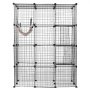 VEVOR Large 4-tier Cat Cage, 41 x 28 x 55", Detachable Metal Wire Cat Enclosure, with 4 Front Doors Hammock Ramp ladders, Indoor & Outdoor Crate Exercise Place Ideal for Kitty, Small Animals, Black