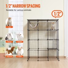 Cage pour chat VEVOR à 4 niveaux de grande taille 41 x 28 x 55 po Enclos pour chat en fil métallique avec hamac