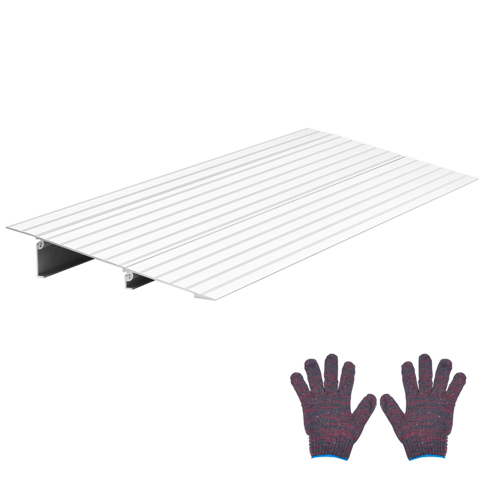 VEVOR Door Threshold Ramp, 2 inch Rise, Aluminum Alloy Threshold Ramp Rated 800 lbs Load Capacity, Handicap Ramps for Home Steps for Wheelchair, Scooters, Power Chairs, Walkers, Bicycle, Tricycle