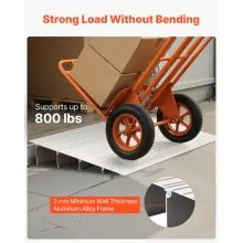 VEVOR Door Threshold Ramp, 4 inch Rise, Aluminum Alloy Threshold Ramp Rated 800 lbs Load Capacity, Handicap Ramps for Home Steps for Wheelchair, Scooters, Power Chairs, Walkers, Bicycle, Tricycle