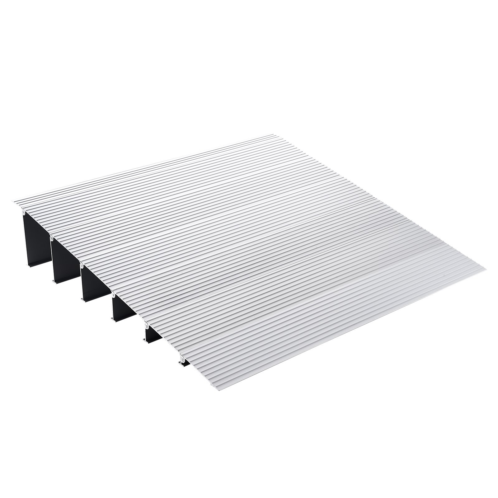 VEVOR Door Threshold Ramp, 6" Rise, 800 lbs Load Capacity, Door Ramp for Wheelchairs, Aluminum Threshold Ramp for Doorways, Adjustable Modular Threshold Ramp for Wheelchairs, Scooters, Power Chairs