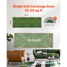 VEVOR Artificial Grass Wall Panels 40 x 120 in Milan Grass Greenery for Decor