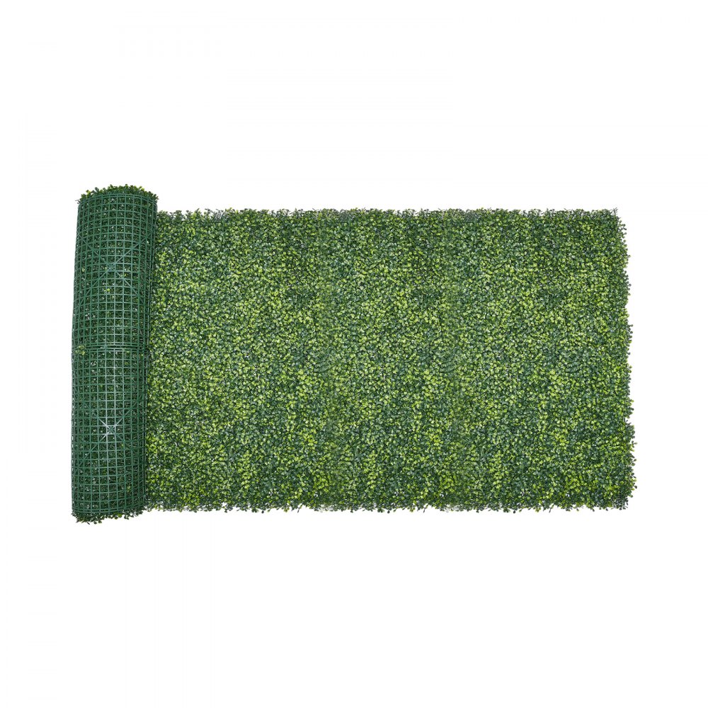Paneles de pared de césped artificial VEVOR, 152 x 304 cm, panel de boj de Milán para decoración verde interior y exterior, cobertura de valla de hiedra, pantalla de seto de pared con fondo de privacidad para jardín.