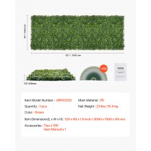 VEVOR Artificial Grass Wall Panels 60 x 120 inch Milan Grass Greenery for Decor