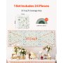 3D Flower Wall Panel 24 PCS 15 x 15 in Artificial Floral Background for Wedding