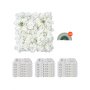 3D Flower Wall Panel 24 PCS 15 x 15 in Artificial Floral Background for Wedding