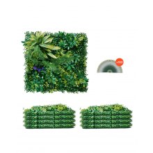 Artificial Grass Wall Panels 8 PCS 20 x 20 in 3D Greenery for Decor Privacy