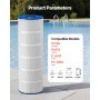 Hot Tub Pool Filter Cartridge 175 Sq. Ft Compatible Pleatco PA175 Hayward C1750