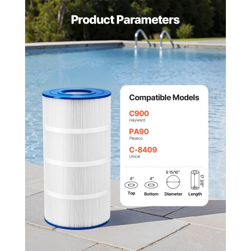 Filtre De Piscine Remplacement Pour Hayward C900, CX900RE – 90 Pieds Carrés, Compatible Plusieurs Marques