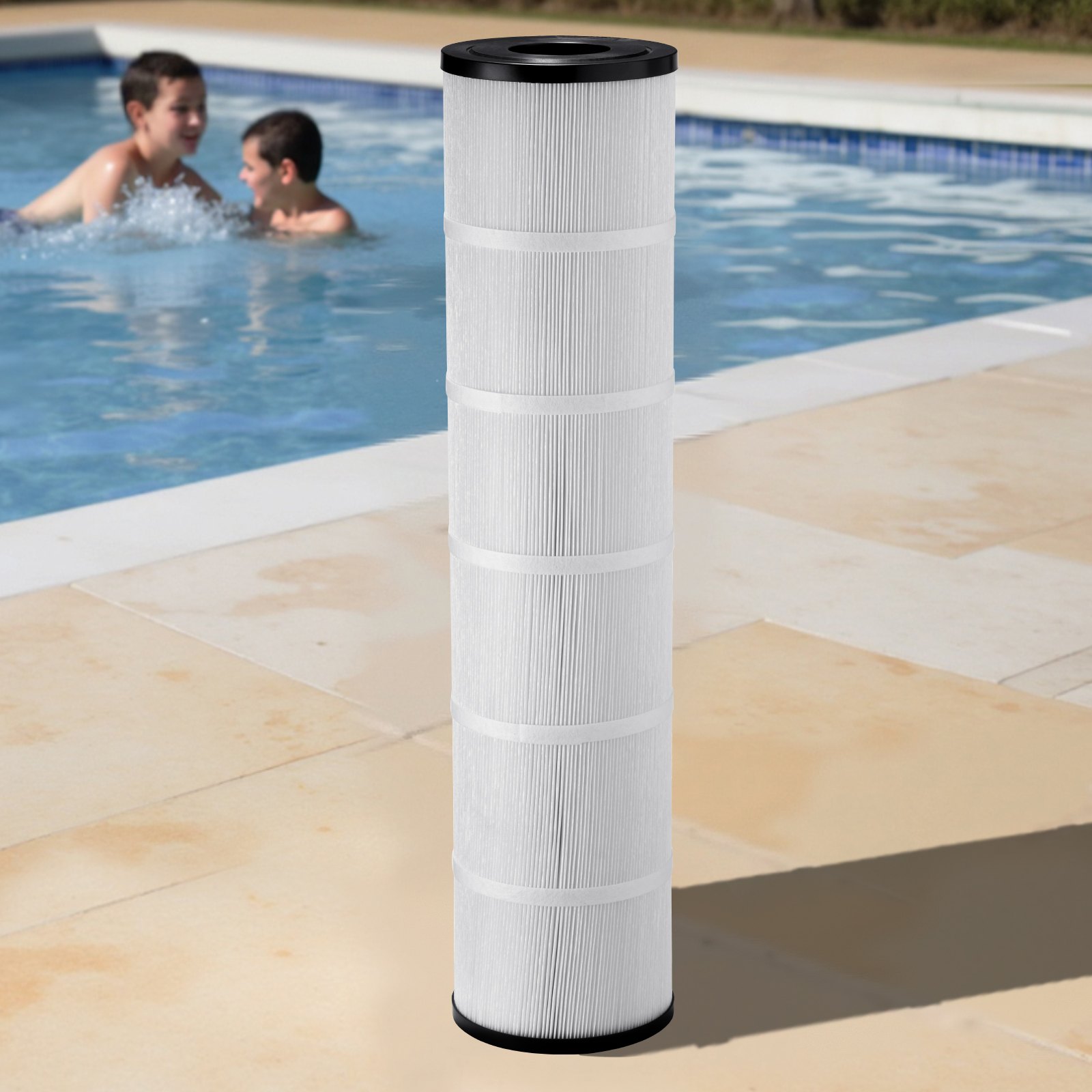 VEVOR Pool Filter Cartridge, 4x 130 Sq. Ft, Spa Hot Tub Filter Cartridge Replacement, Compatible with Pentair CCP520, R173578,  PCC130, Secure for Kids & Pet, Trilobal Pleated,  Easy to Clean