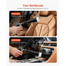 Car Cleaning Gun 6-9.2 Bar High-Pressure Air Blow Gun 2 Nozzles Blasts Dirt Dust