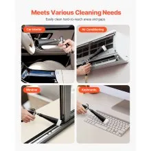 Car Cleaning Gun 6-9.2 Bar High-Pressure Air Blow Gun 2 Nozzles Blasts Dirt Dust