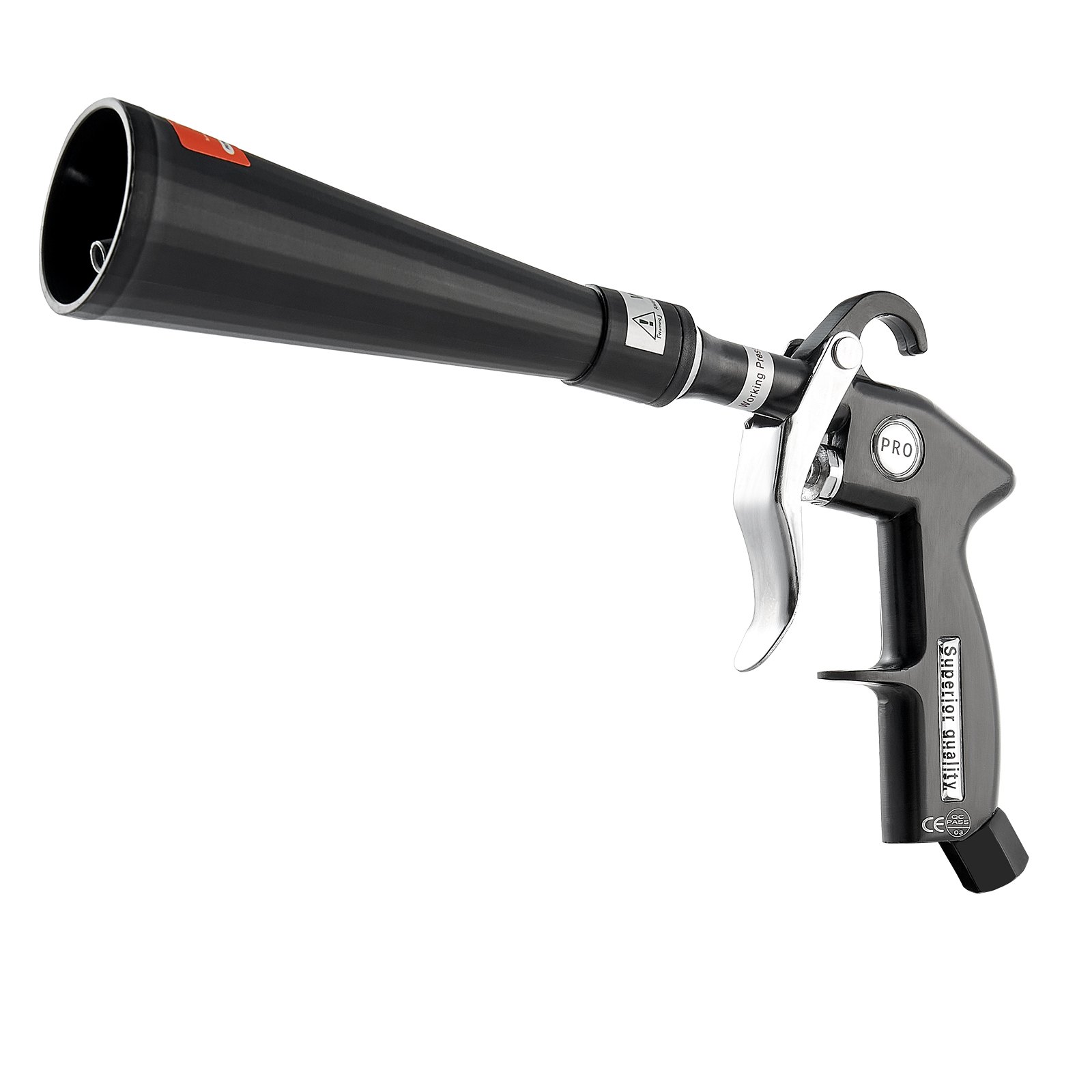 VEVOR Car Cleaning Gun, 6-9.2 Bar High-Pressure Air Blow Gun with 2 Set Nozzles, 360° Rotating Nozzle for Complete Cleaning, Quickly Blasts Dirt and Dust from Surface, Work with 1/4 NPT Air Compressor