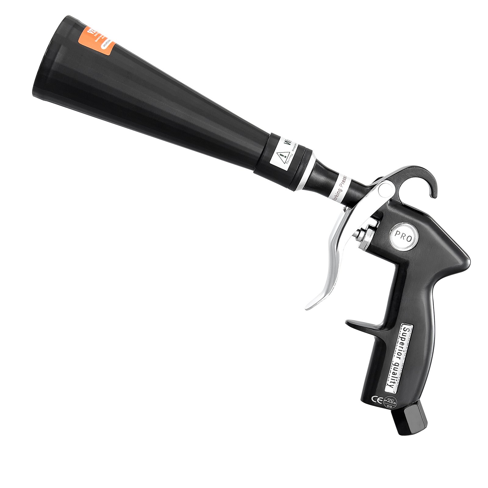 VEVOR Car Cleaning Gun, 6-9.2 Bar High-Pressure Air Blow Gun with 2 Set Nozzles, 360° Rotating Nozzle for Complete Cleaning, Quickly Blasts Dirt and Dust from Surface, Work with 1/4 NPT Air Compressor