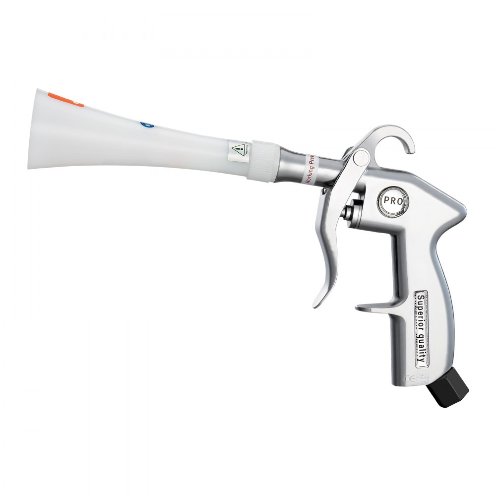 VEVOR Car Cleaning Gun, 6-9.2 Bar High-Pressure Air Blow Gun with 2 Set Nozzles, 360° Rotating Nozzle for Thorough Cleaning, Quickly Blasts Dirt and Dust from Surface, Work with 1/4 NPT Air Compressor