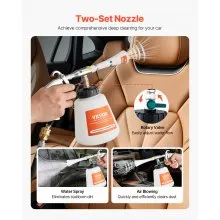 VEVOR Car Cleaning Gun 6-9.2Bar High-Pressure Air Blow Gun 1L Liquid Bottle