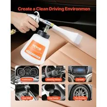 VEVOR Car Cleaning Gun 6-9.2Bar High-Pressure Air Blow Gun 1L Liquid Bottle
