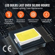 VEVOR Τετράγωνα LED φώτα γκαράζ 88000LM 14 πλέγματα Φωτεινό φωτιστικό καταστήματος με λεπτομέρειες αυτοκινήτου